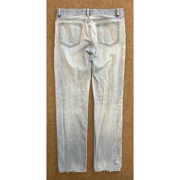 J Crew Driggs Jeans Mens 33X32 Straight Leg Slim Fit Stretch Distressed Denim - Picture 2 of 7